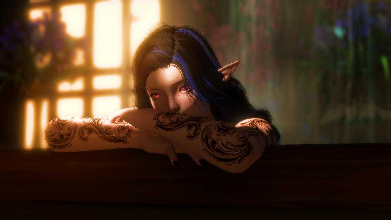 Lilith in the hot spring.